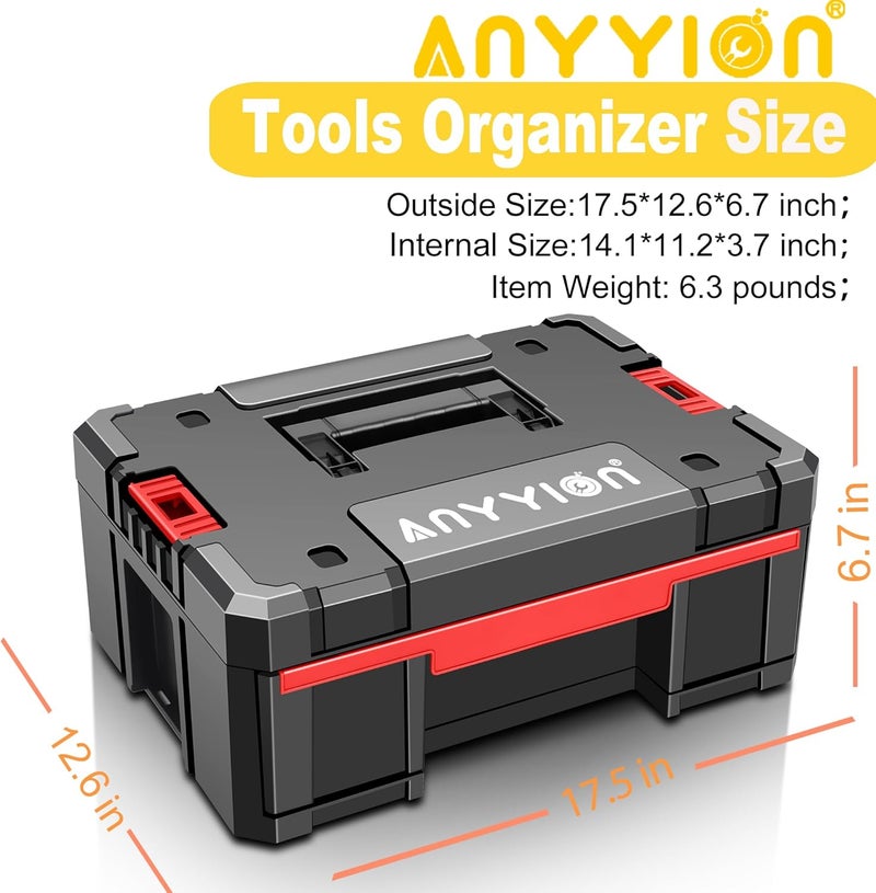 Anyyion Tool Storage Organizer with Single Deep Drawer, Heavy Duty Latches, Stackable - Image 2